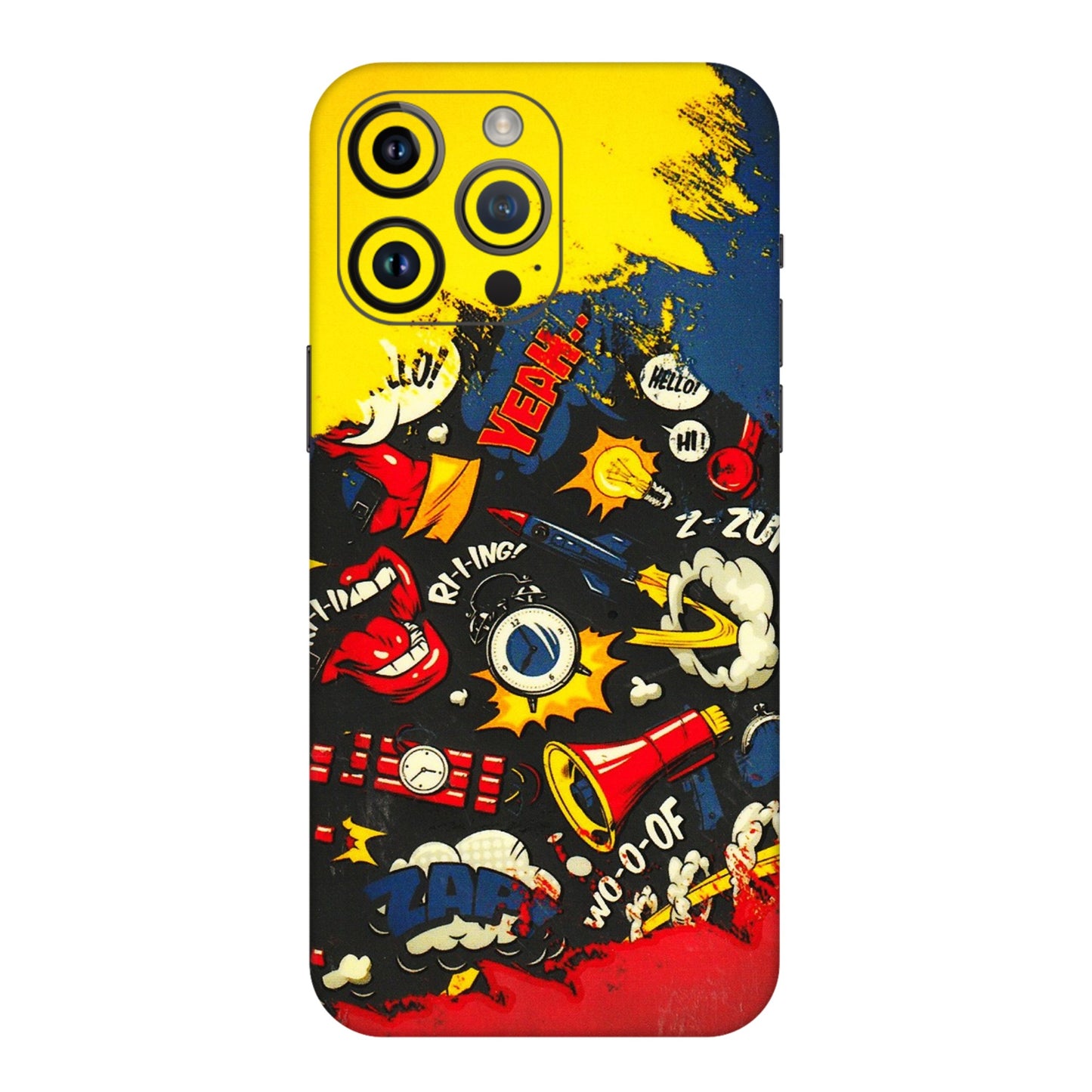 Apple iPhone Skins (All Models) - Pacific Doodle Art - 3D Embossed Finish (L-120) iPhone 14 Pro Max