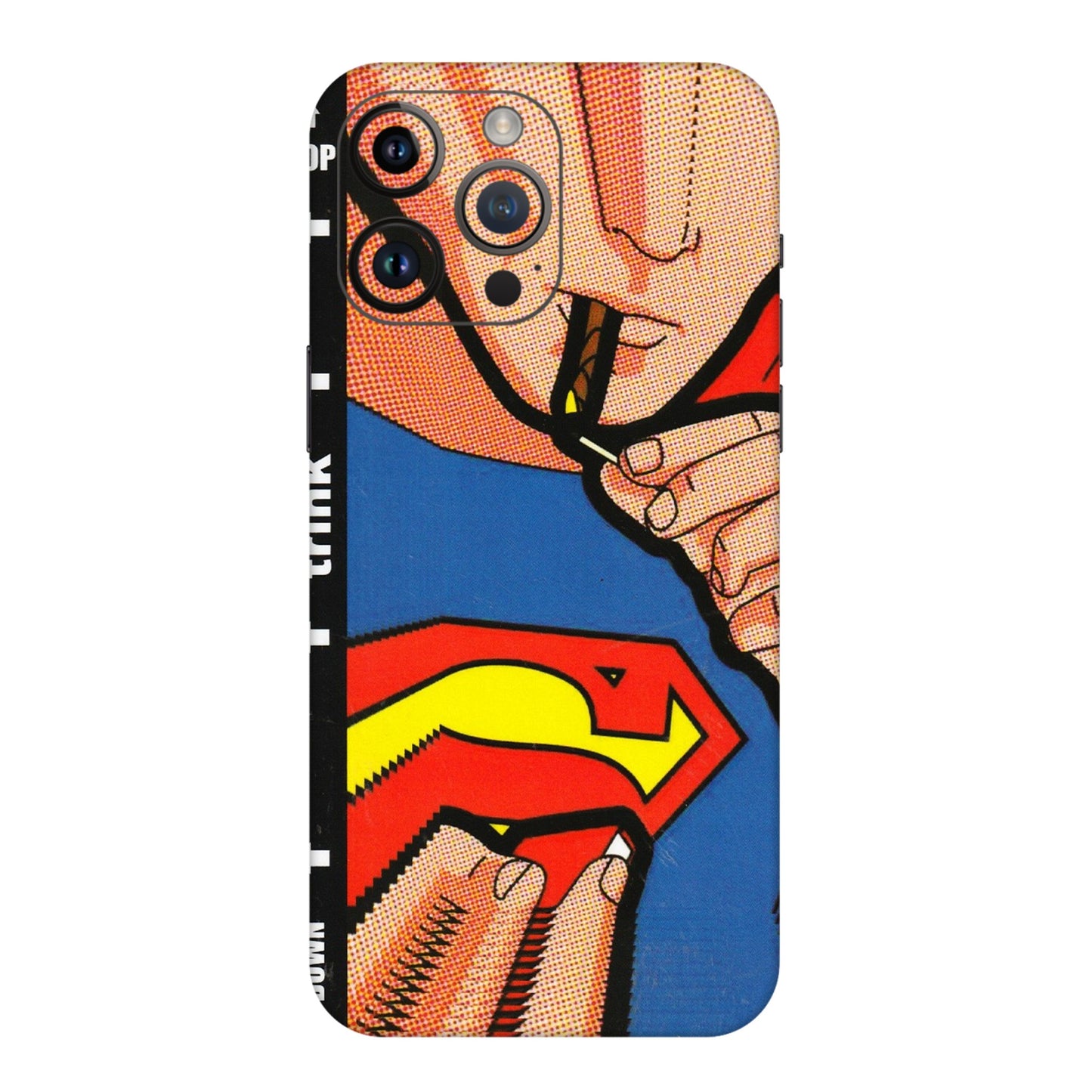 Apple iPhone Skins (All Models) - Superman Sutta - 3D Embossed Finish (L-130) iPhone 14 Pro Max