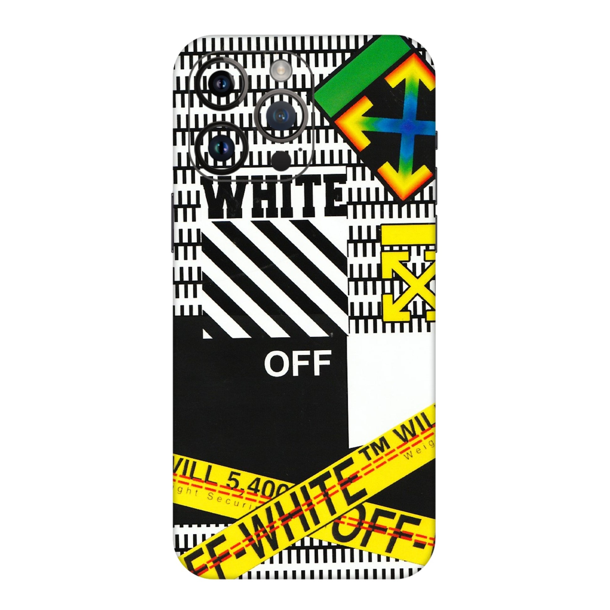 Apple iPhone Skins (All Models) - White Off Abstract - 3D Embossed Finish (L-172) iPhone 14 Pro Max