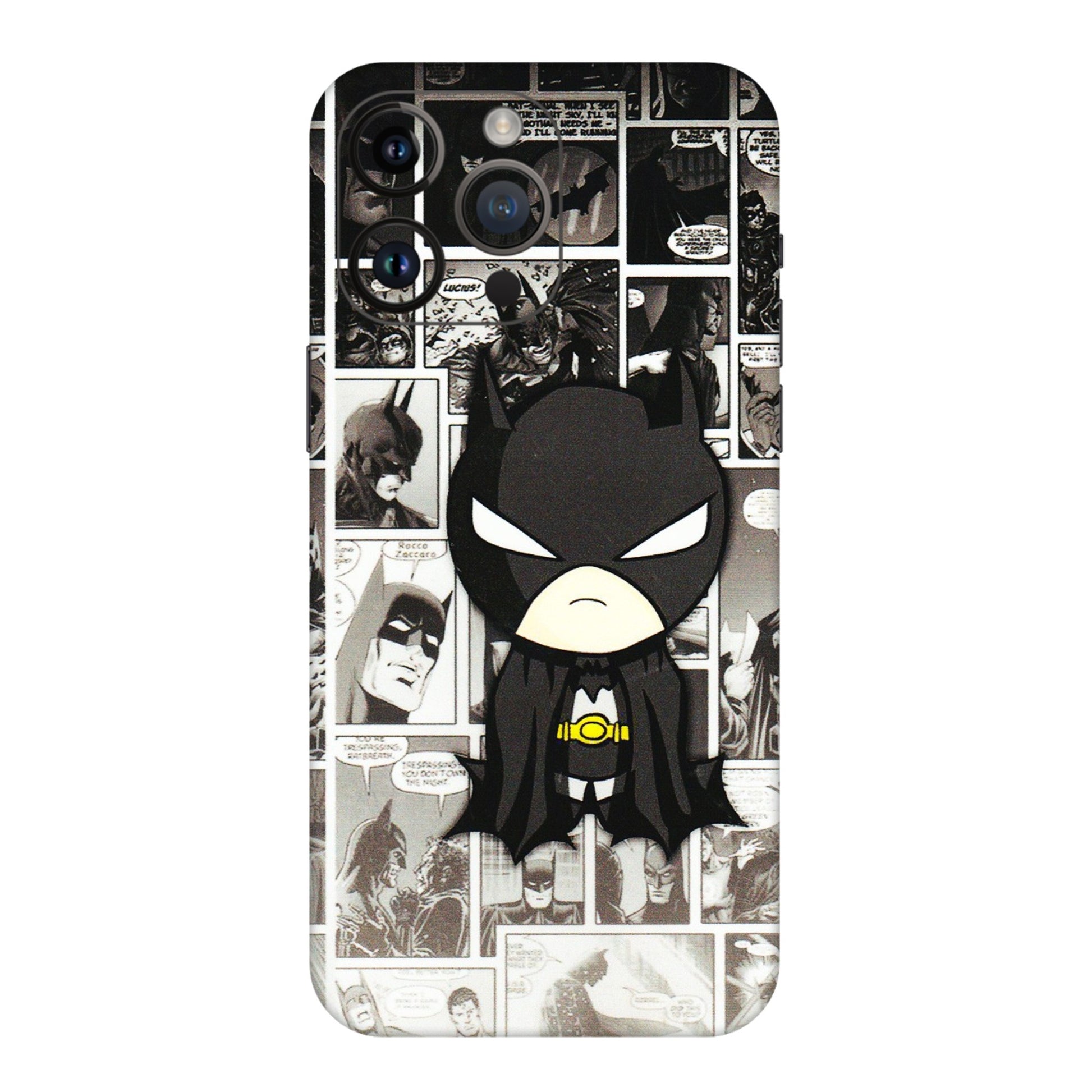 Apple iPhone Skins (All Models) - Toon Batman - 3D Embossed Finish (L-182) iPhone 14 Pro Max