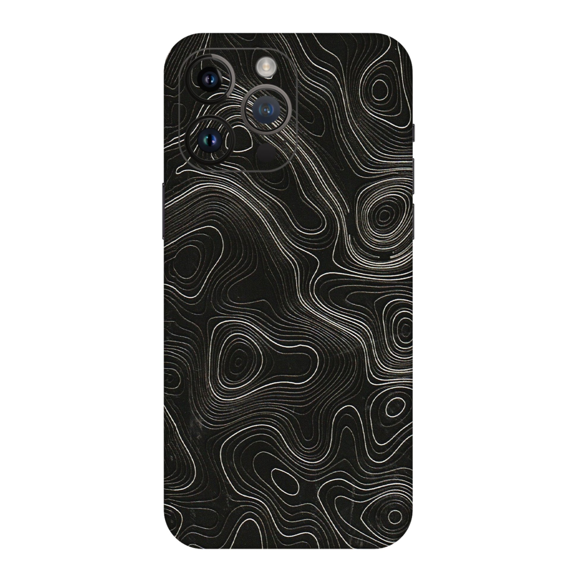 Apple iPhone Skins (All Models) - Black Swirl - 3D Embossed Finish (L-196) iPhone 14 Pro Max