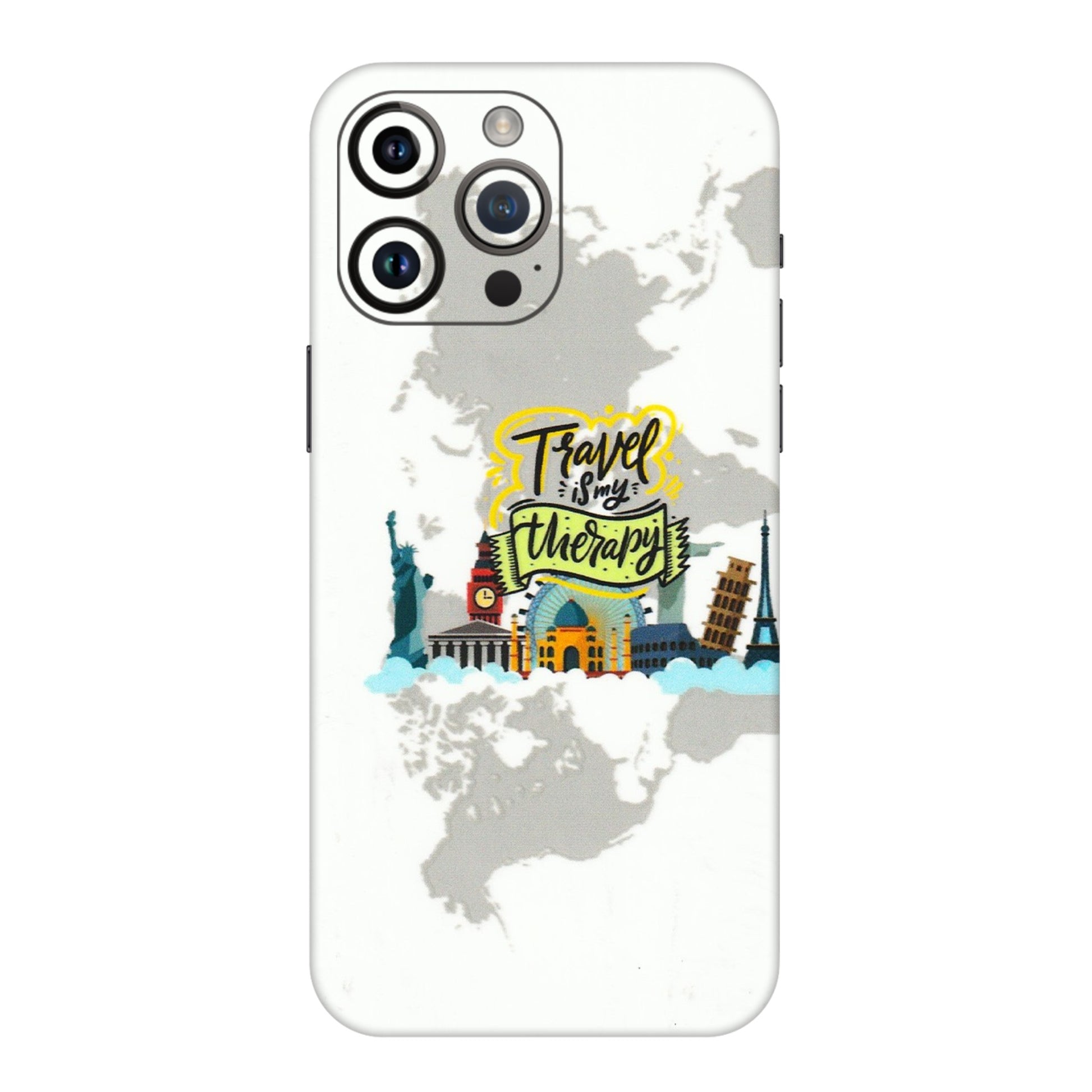 Apple iPhone Skins (All Models) - Travel Therapy - 3D Embossed Finish (L-199) iPhone 14 Pro Max