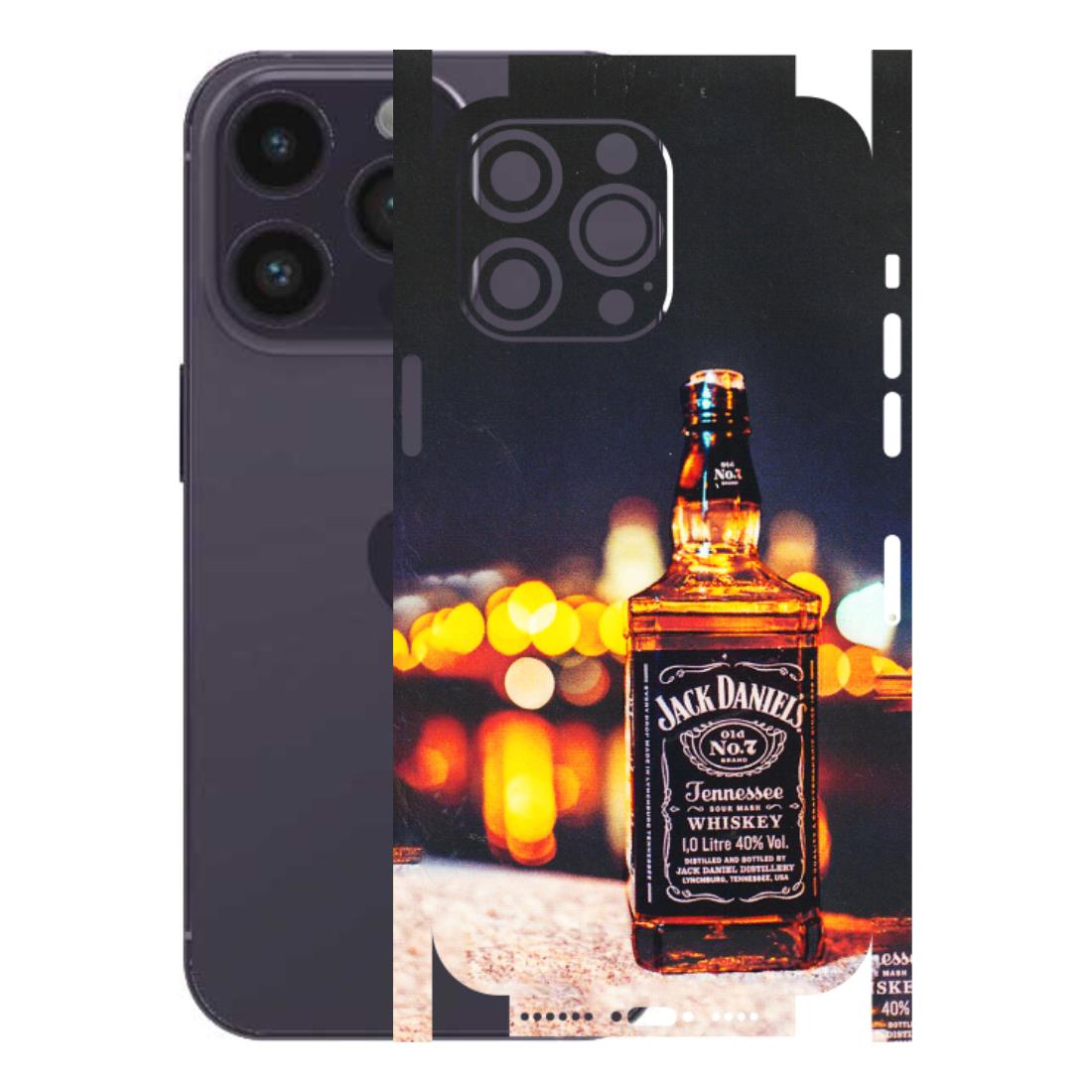 Apple iPhone Skins (All Models) - JD Whiskey Bottle - 3D Embossed Finish (L-20) iPhone 14 Pro Max