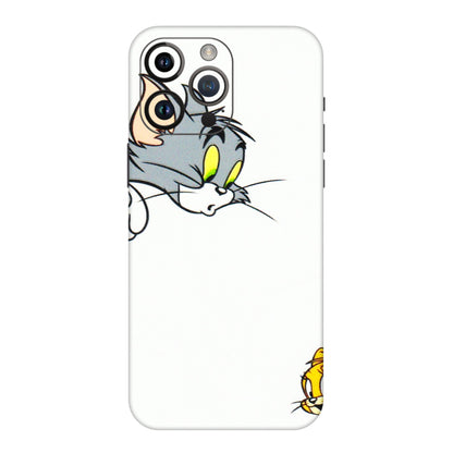 Apple iPhone Skins (All Models) - Cute Tom And Jerry - 3D Embossed Finish (L-220) iPhone 14 Pro Max