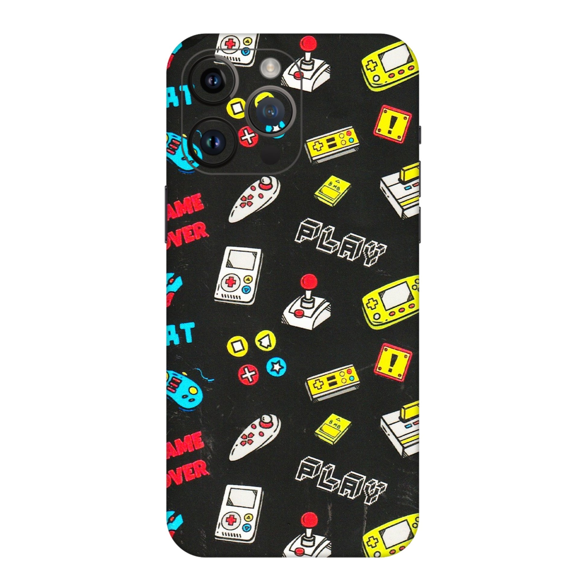 Apple iPhone Skins (All Models) - Gaming Doodles - 3D Embossed Finish (L-224) iPhone 14 Pro Max