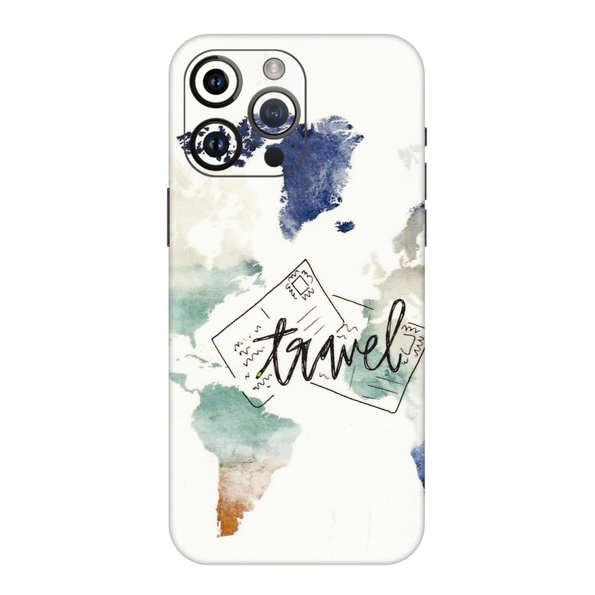 Apple iPhone Skins (All Models) - Travel The World - 3D Embossed Finish (L-232) iPhone 14 Pro Max