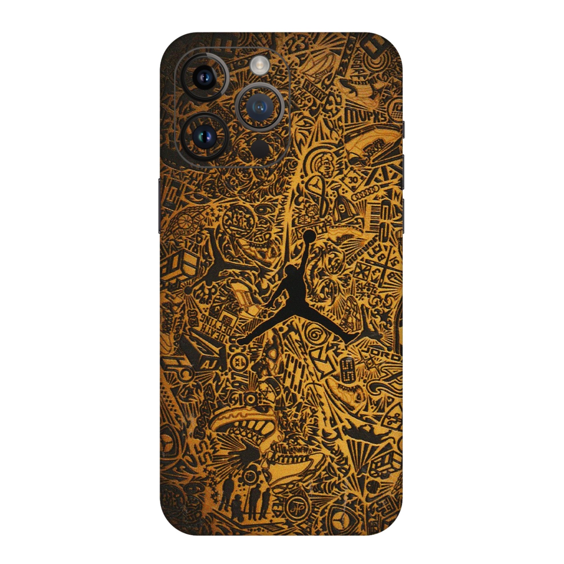 Apple iPhone Skins (All Models) - Premium Gold Basketball Player - 3D Embossed Finish (L-236) iPhone 14 Pro Max
