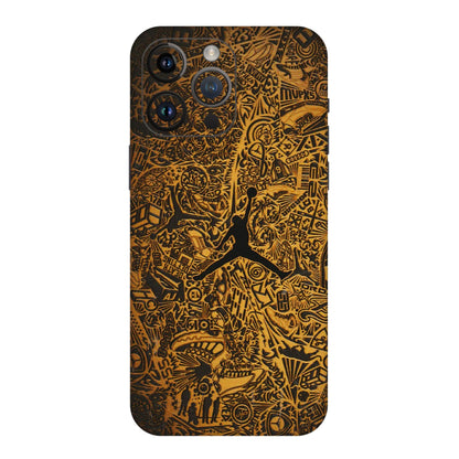 Apple iPhone Skins (All Models) - Premium Gold Basketball Player - 3D Embossed Finish (L-236) iPhone 14 Pro Max