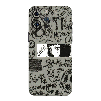 Apple iPhone Skins (All Models) - Never Have Love Anime - 3D Embossed Finish (L-260) iPhone 14 Pro Max