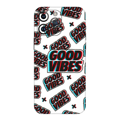 Apple iPhone Skins (All Models) - Good Vibes - 3D Embossed Finish (L-282) iPhone 14 Pro Max