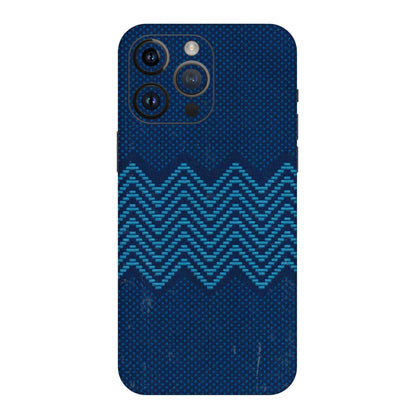 Apple iPhone Skins (All Models) - Blue Sober Waves - 3D Embossed Finish (L-306) iPhone 14 Pro Max