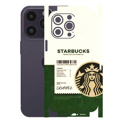 Apple iPhone Skins (All Models) - Starbucks Barcode - 3D Embossed Finish (L-308) iPhone 14 Pro Max