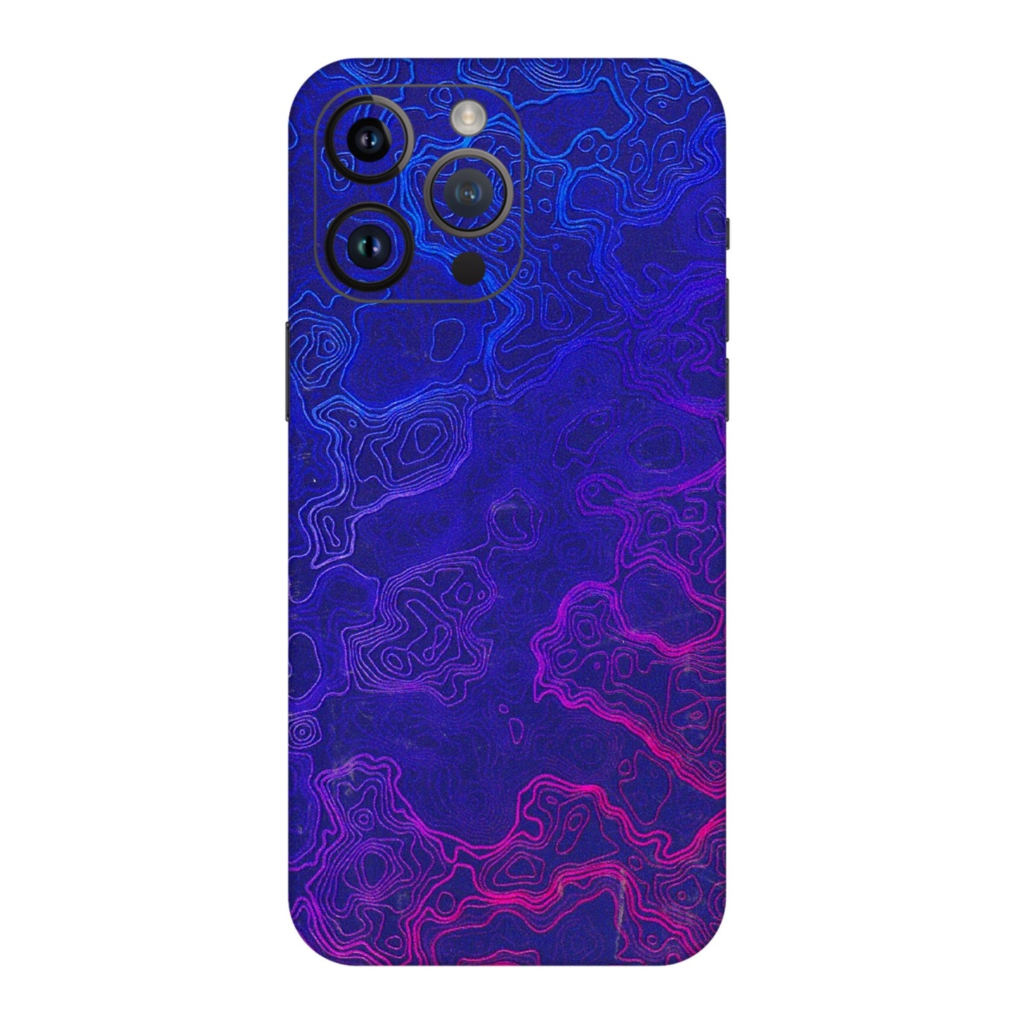 Apple iPhone Skins (All Models) - Purple Ripples Swirl - 3D Embossed Finish (L-314) iPhone 14 Pro Max