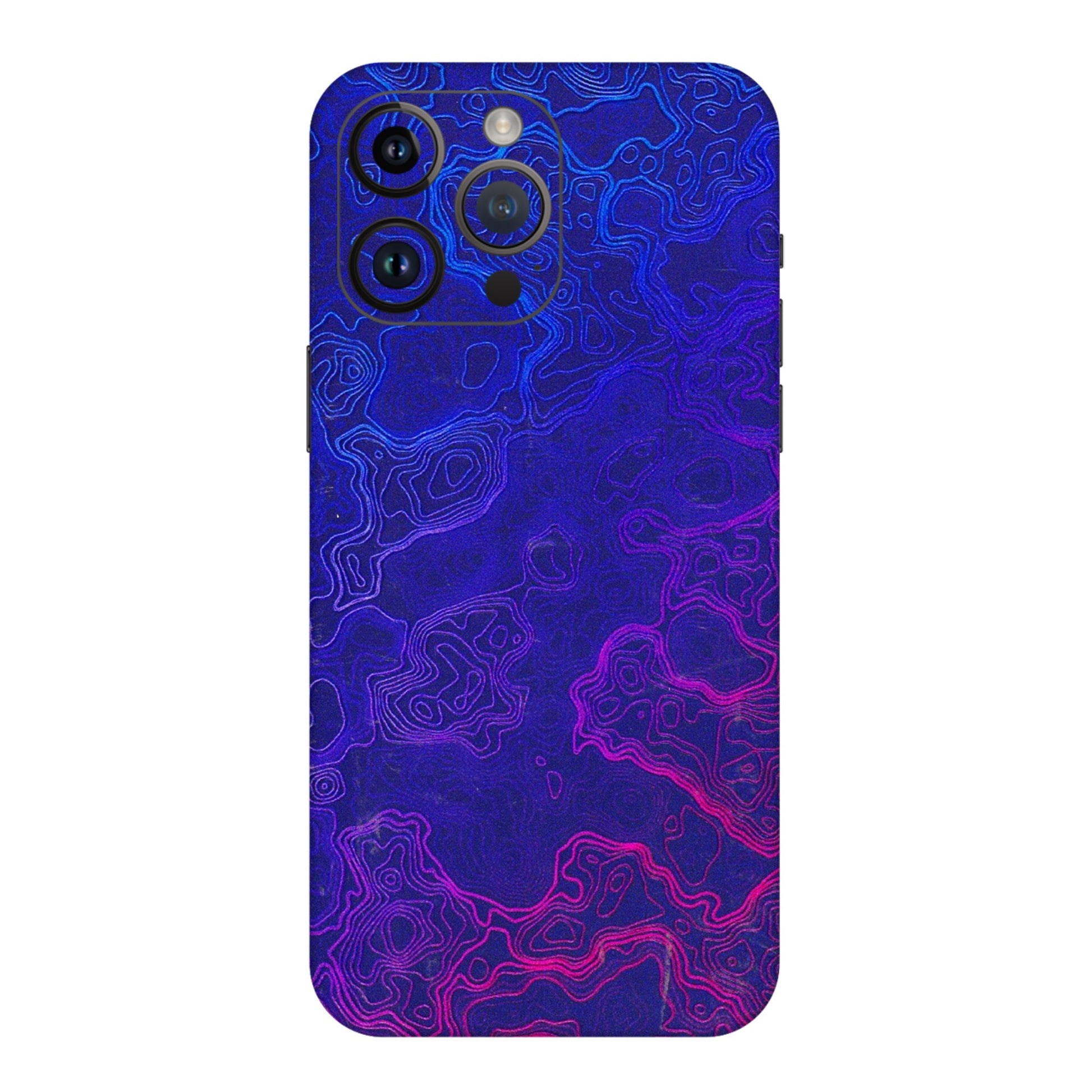 Apple iPhone Skins (All Models) - Purple Ripples Swirl - 3D Embossed Finish (L-314) iPhone 14 Pro Max