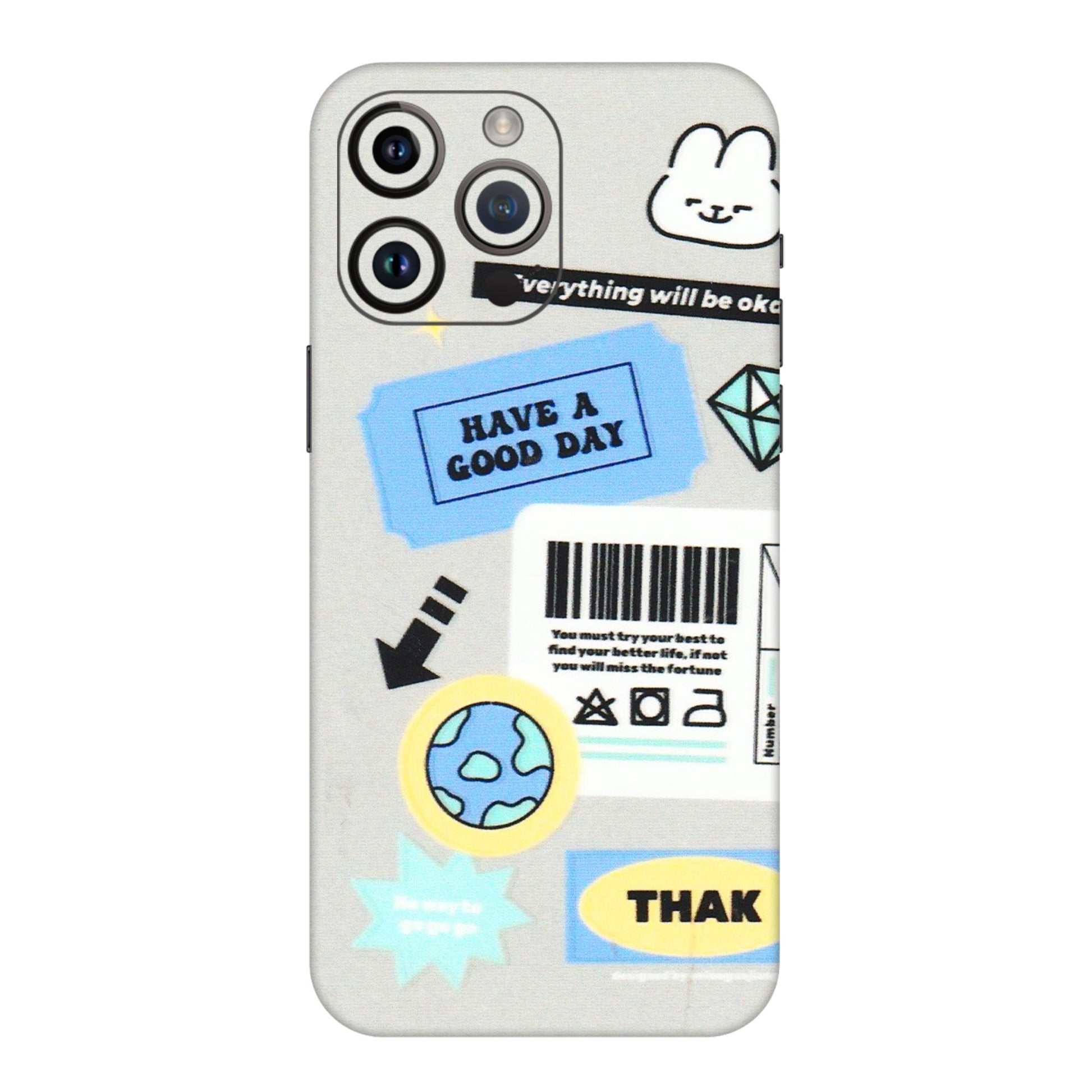 Apple iPhone Skins (All Models) - Will Be Okay Design - 3D Embossed Finish (L-316) iPhone 14 Pro Max