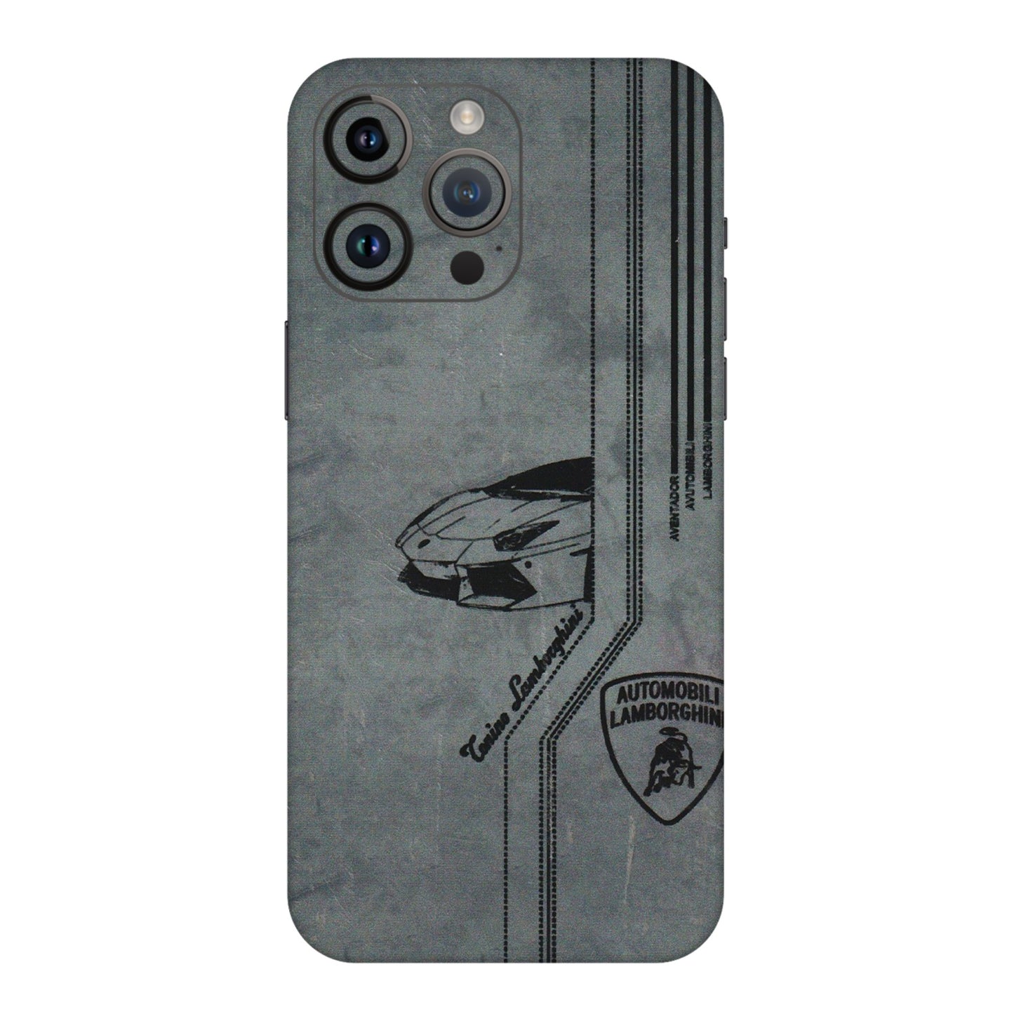 Apple iPhone Skins (All Models) - New Lamborgini Aventador - 3D Embossed Finish (L-321) iPhone 14 Pro Max