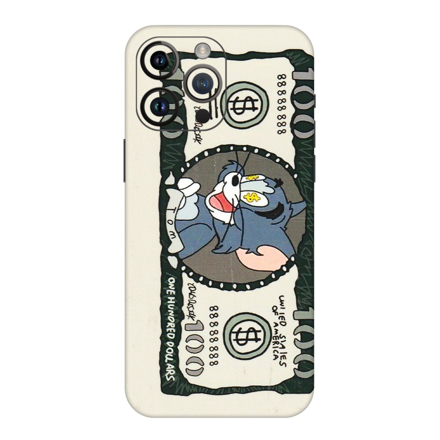 Apple iPhone Skins (All Models) - Tom Hundred Dollar - 3D Embossed Finish (L-324) iPhone 14 Pro Max