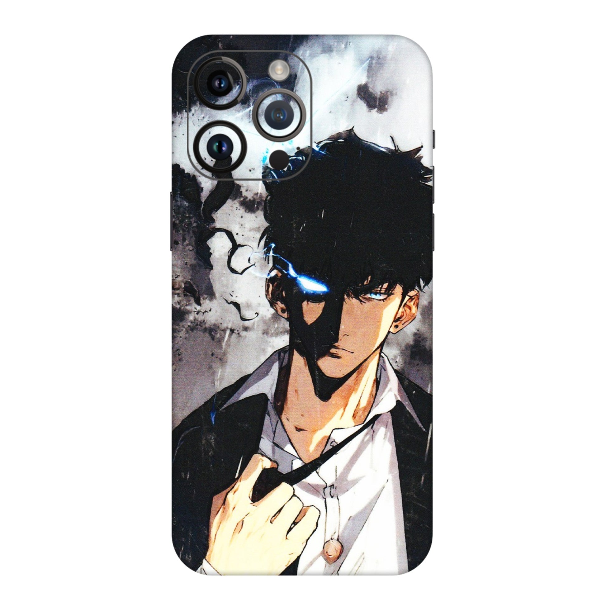 Apple iPhone Skins (All Models) - Sung Jinwoo Manhwa Anime - 3D Embossed Finish (L-328) iPhone 14 Pro Max