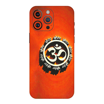 Apple iPhone Skins (All Models) - Aum Shiv Orange - 3D Embossed Finish (L-32) iPhone 14 Pro Max