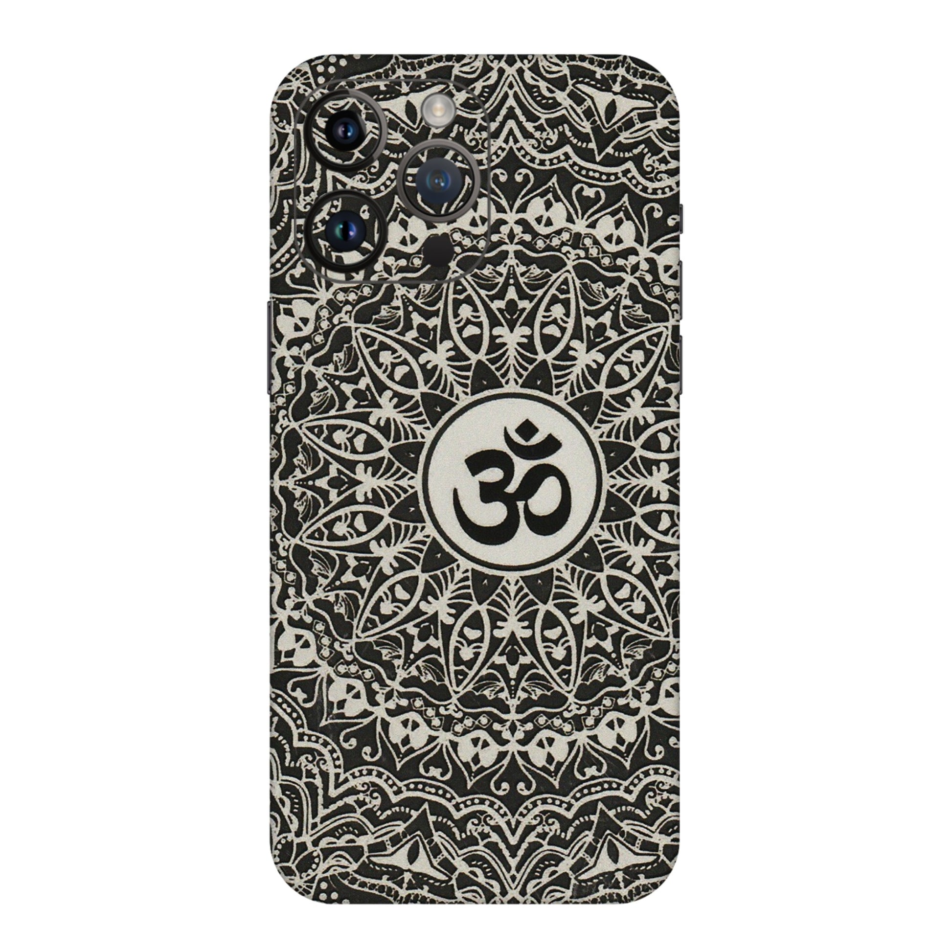 Apple iPhone Skins (All Models) - Aum Elegant Mandala - 3D Embossed Finish (L-62) iPhone 14 Pro Max