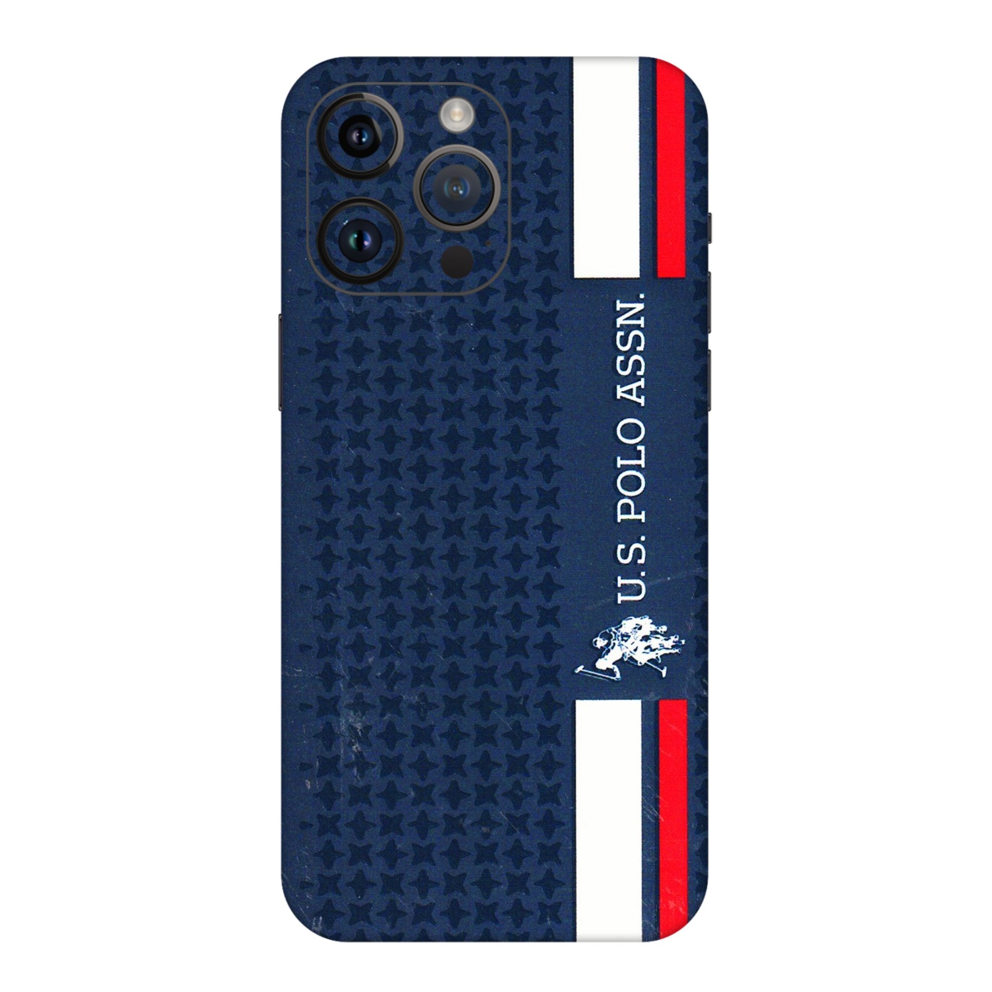 Apple iPhone Skins (All Models) - US POLO Designer Brand - 3D Embossed Finish (L-65) iPhone 14 Pro Max