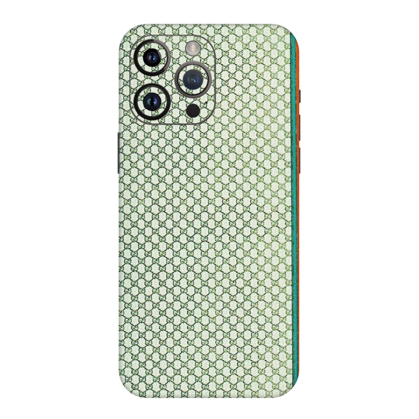 Apple iPhone Skins (All Models) - Gucci Fabric Pattern - 3D Embossed Finish (L-73) iPhone 14 Pro Max