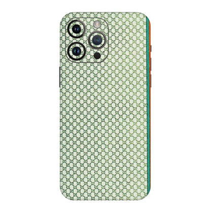 Apple iPhone Skins (All Models) - Gucci Fabric Pattern - 3D Embossed Finish (L-73) iPhone 14 Pro Max
