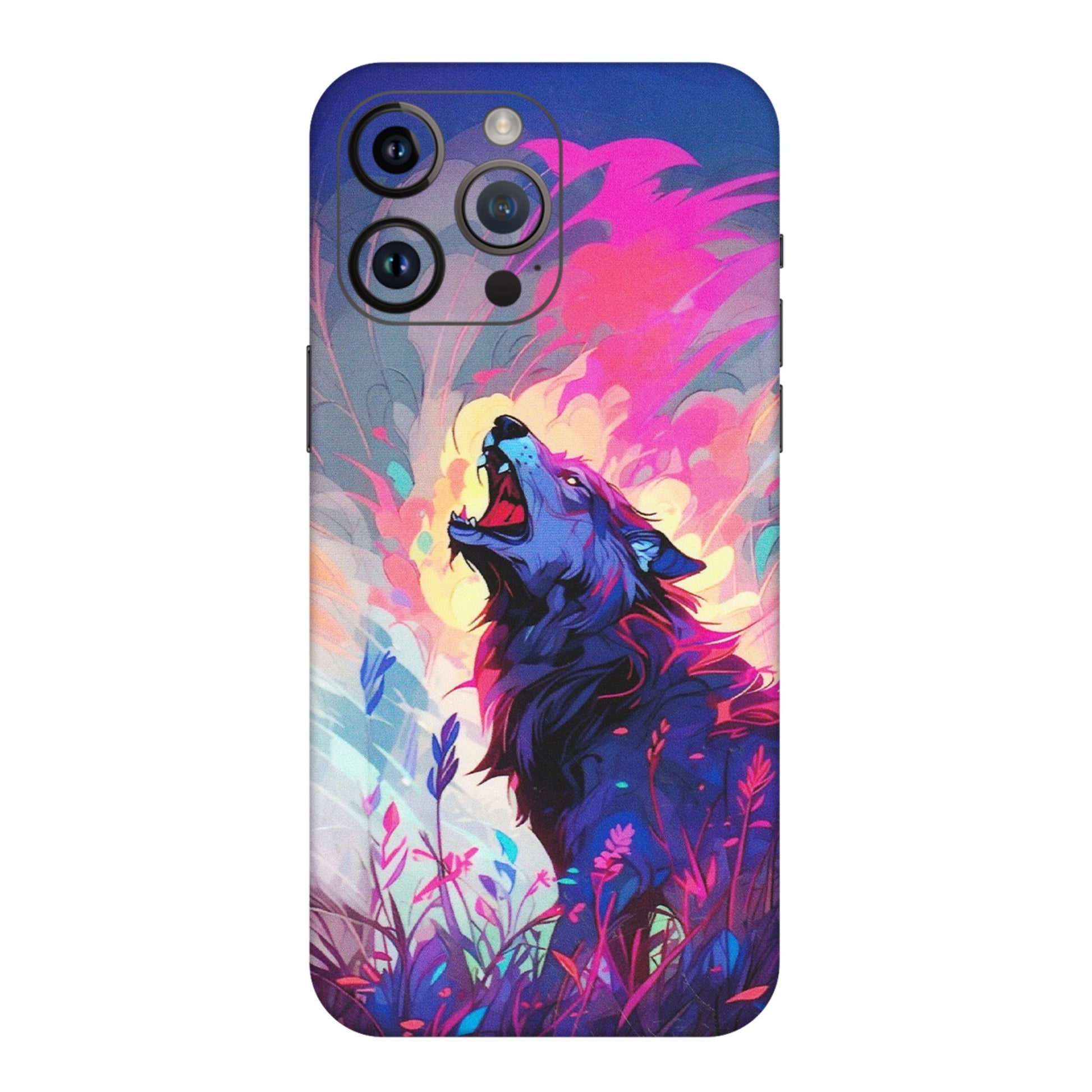 Apple iPhone Skins (All Models) - New Wild Wolf Abstract - Matte Finish (M-125) iPhone 14 Pro Max