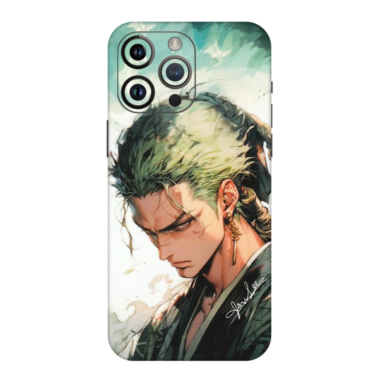 Apple iPhone Skins (All Models) - New Roronoa Zoro One Picece Anime - Matte Finish (M-140) iPhone 14 Pro Max