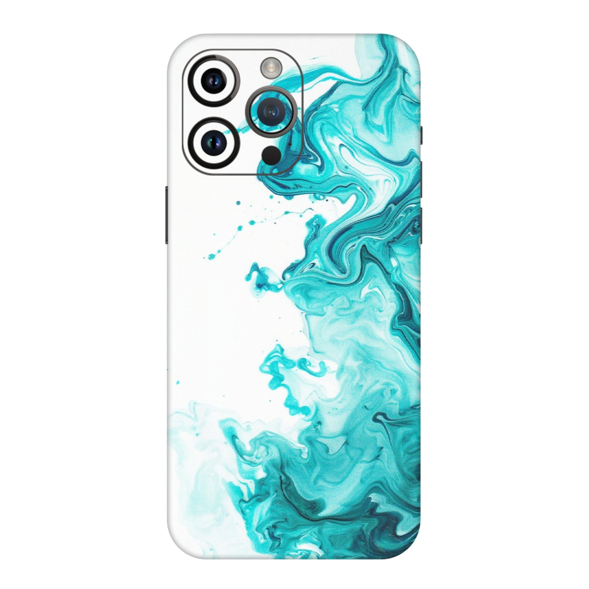 Apple iPhone Skins (All Models) - Sky Blue Abstract Colour - Matte Finish (M-146) iPhone 14 Pro Max