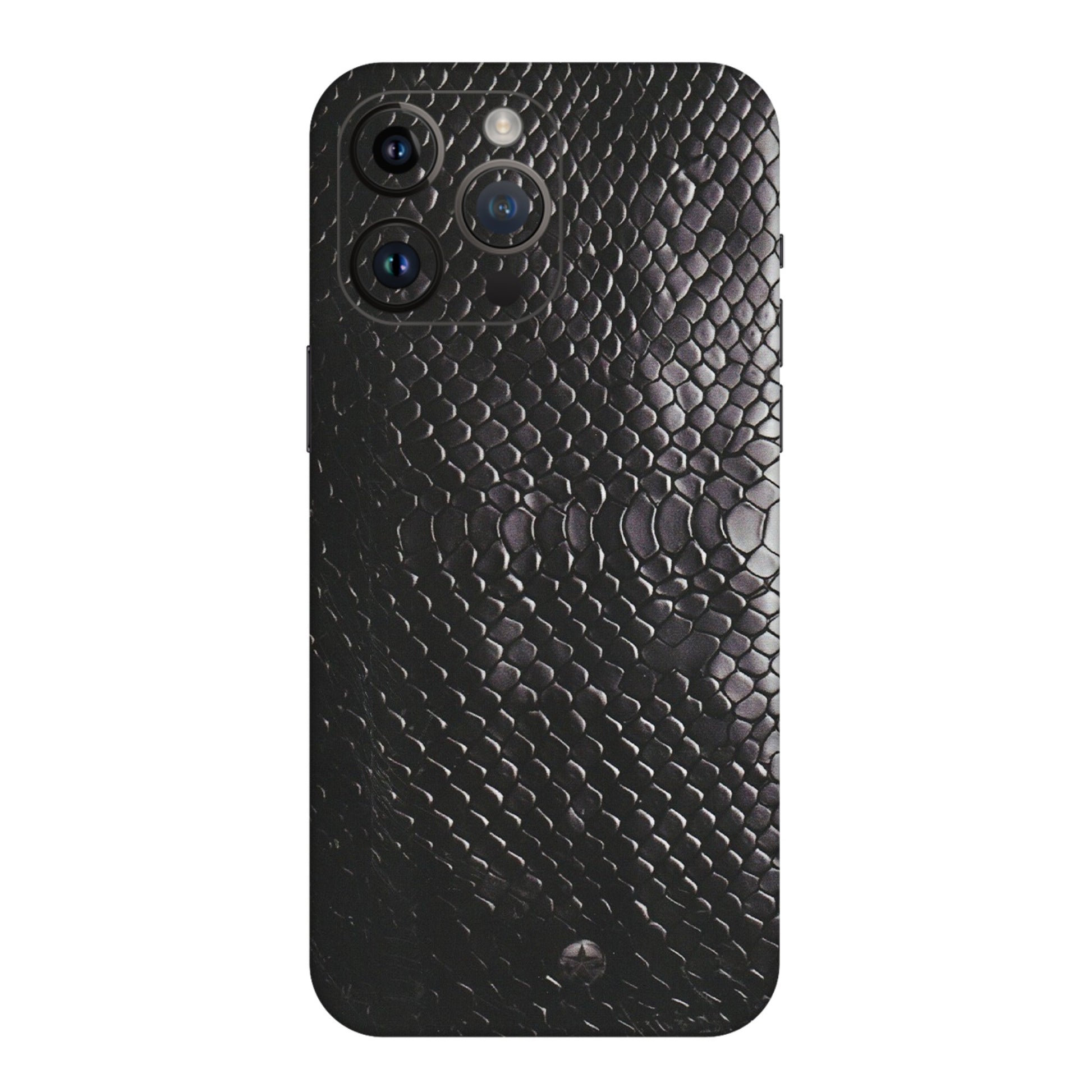 Apple iPhone Skins (All Models) - Black Snack Leather - Matte Finish (M-147) iPhone 14 Pro Max