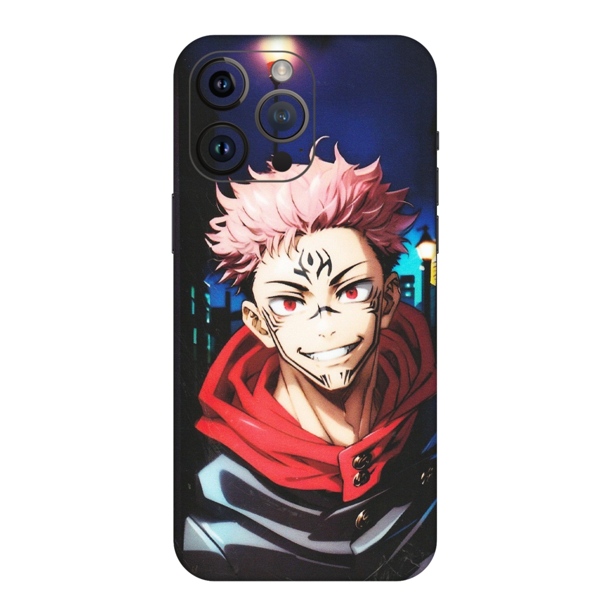Apple iPhone Skins (All Models) - Yuji Itadori Funny Face Anime - Matte Finish (M-152) iPhone 14 Pro Max