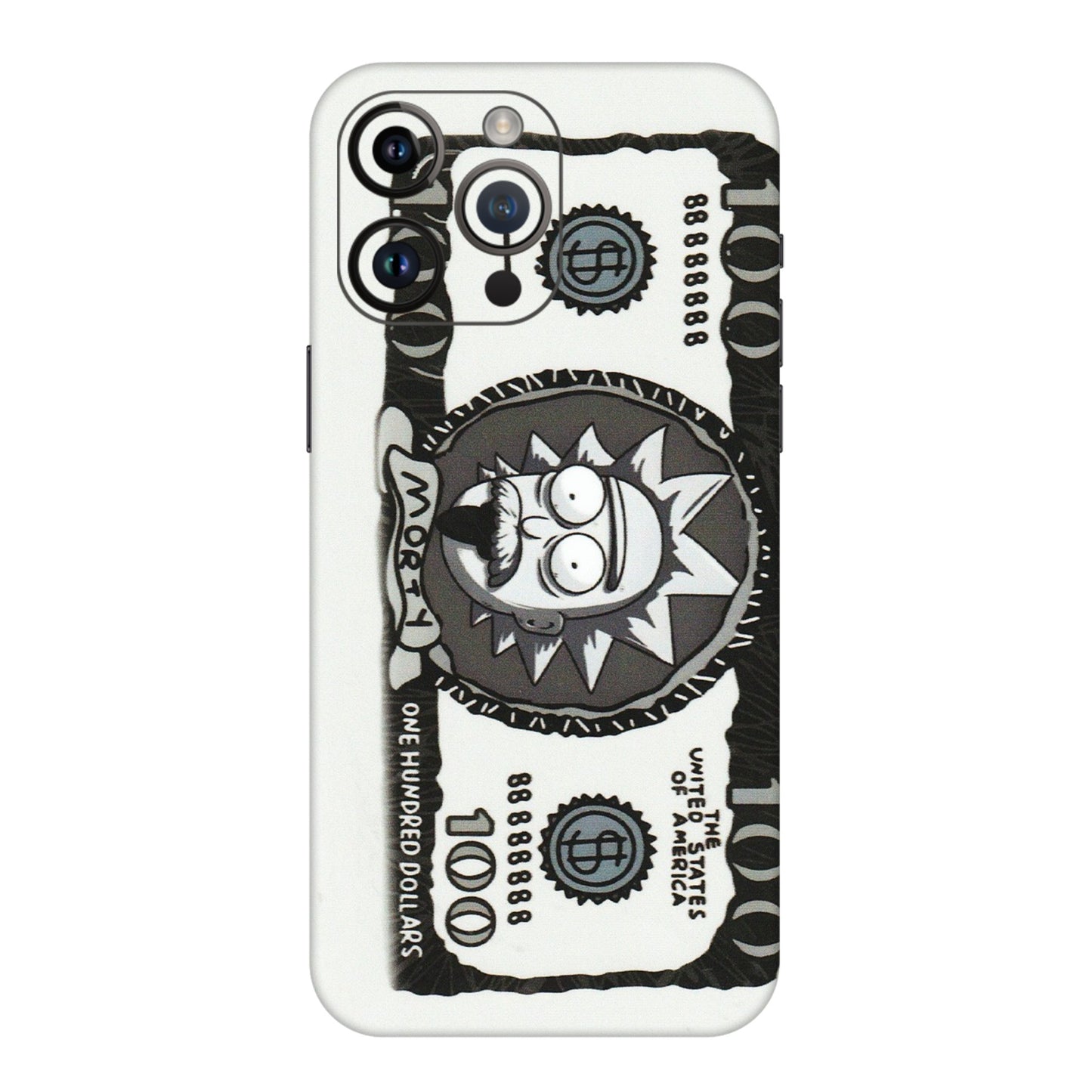Apple iPhone Skins (All Models) - Rick And Morty Hundred Dollar Anime - Matte Finish (M-161) iPhone 14 Pro Max