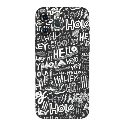 Apple iPhone Skins (All Models) - Hi Hello Doodles - Matte Finish (M-25) iPhone 14 Pro Max
