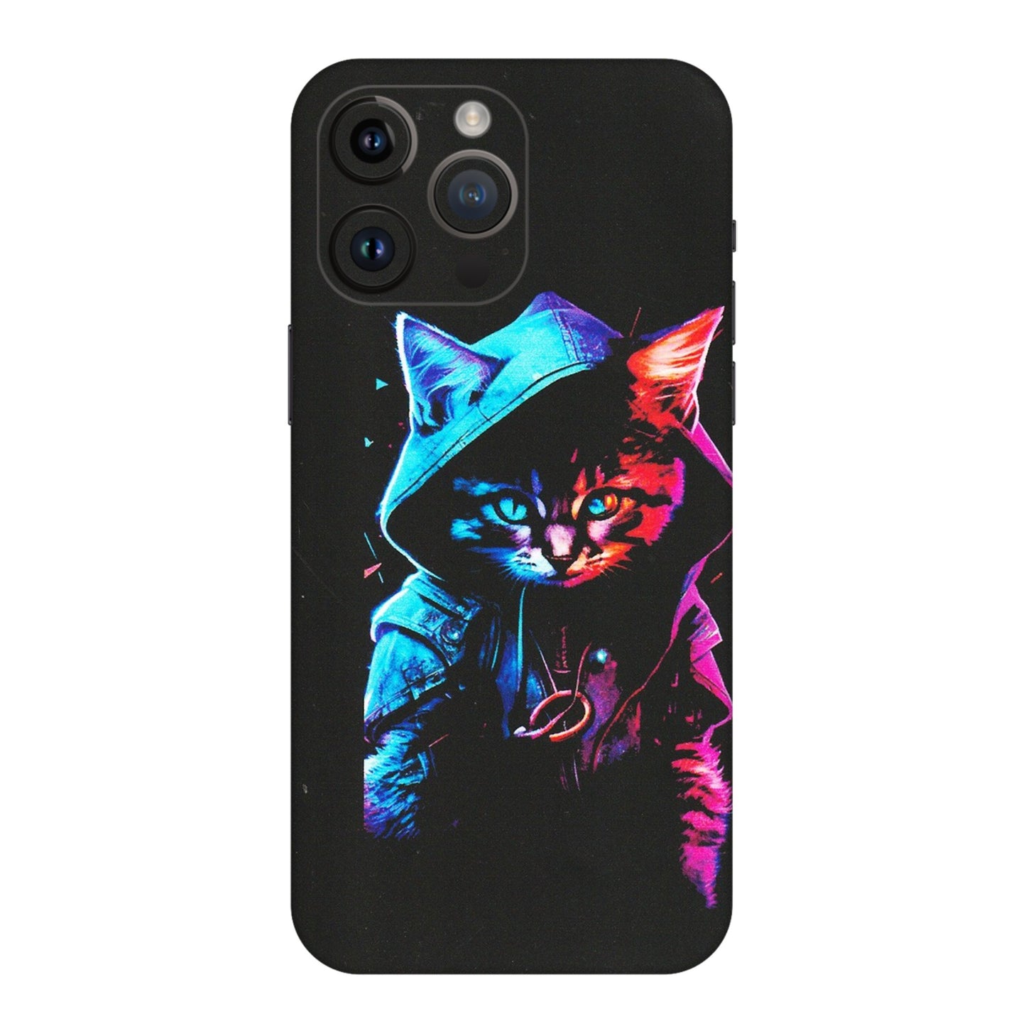 Apple iPhone Skins (All Models) - Cyberpunk Cat - Matte Finish (M-45) iPhone 14 Pro Max