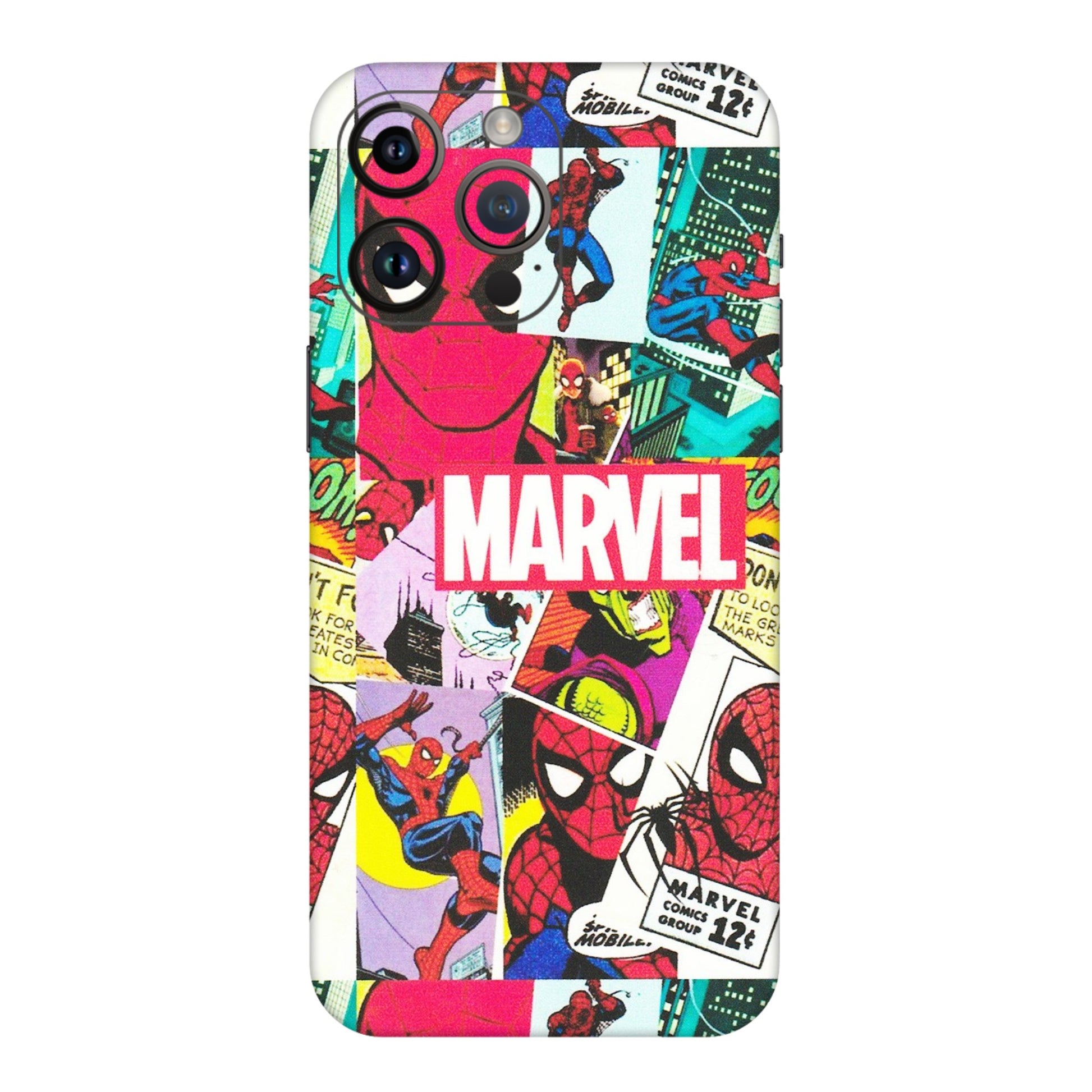 Apple iPhone Skins (All Models) - Marvel Comic Spiderman Grafitti - Matte Finish (M-72) iPhone 14 Pro Max