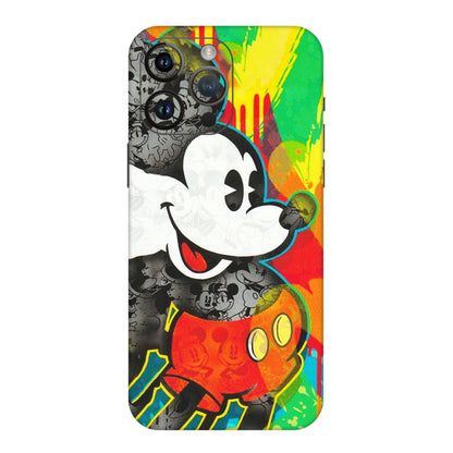 Apple iPhone Skins (All Models) - Multiple Mickey With Colourful Texture - Matte Finish (M-84) iPhone 14 Pro Max