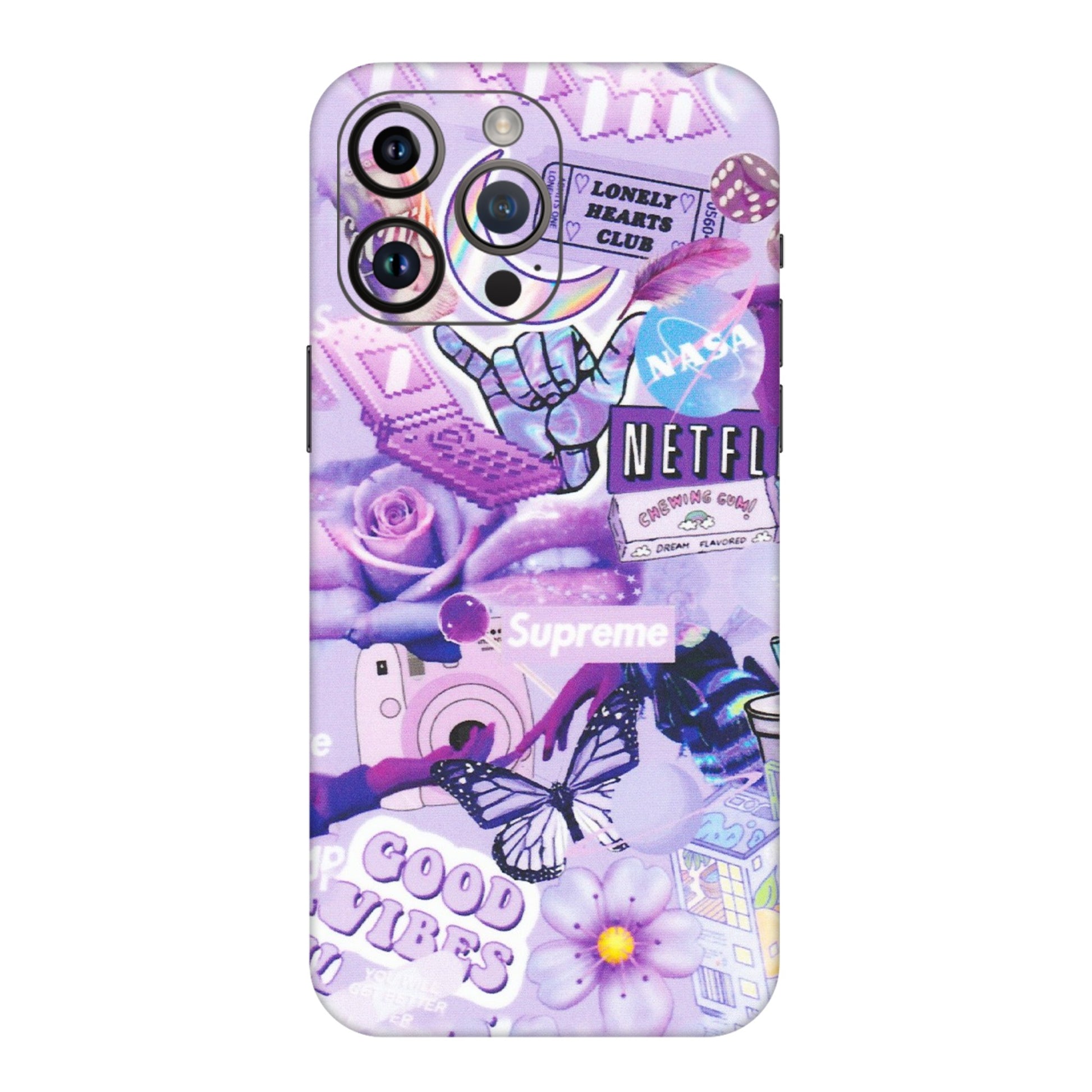 Apple iPhone Skins (All Models) - Supreme Purple Magic - Matte Finish (M-88) iPhone 14 Pro Max
