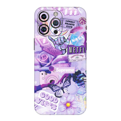 Apple iPhone Skins (All Models) - Supreme Purple Magic - Matte Finish (M-88) iPhone 14 Pro Max