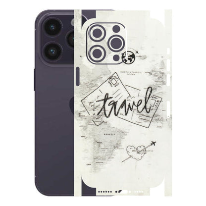 Apple iPhone Skins (All Models) - Travel Ticket - Transparent Finish (T-06) iPhone 14 Pro Max