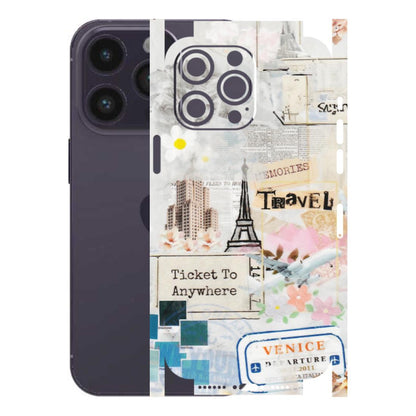 Apple iPhone Skins (All Models) - Travel Memories - Transparent Finish (T-09) iPhone 14 Pro Max
