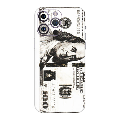 Apple iPhone Skins (All Models) - 100 Dollar Currency - Transparent Finish (T-01) iPhone 14 Pro