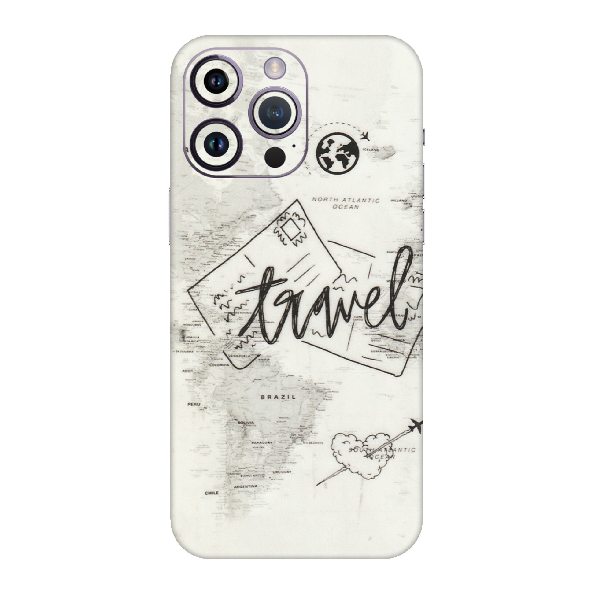 Apple iPhone Skins (All Models) - Travel Ticket - Transparent Finish (T-06) iPhone 14 Pro