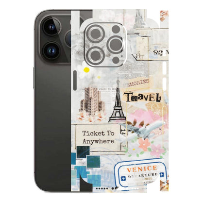 Apple iPhone Skins (All Models) - Travel Memories - Transparent Finish (T-09) iPhone 14 Pro