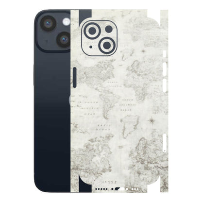 Apple iPhone Skins (All Models) - World Travel Map - Transparent Finish (T-04) iPhone 14