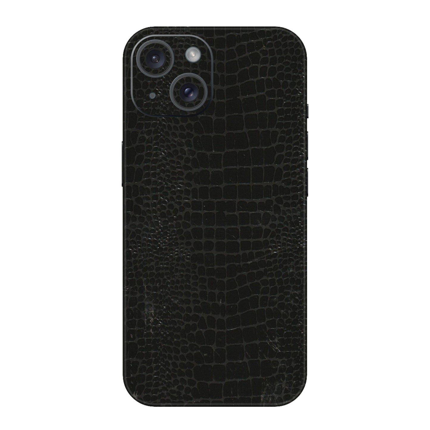 Apple iPhone Skins (All Models) - Snake Leather Black - 3D Embossed Finish (L-107) iPhone 15