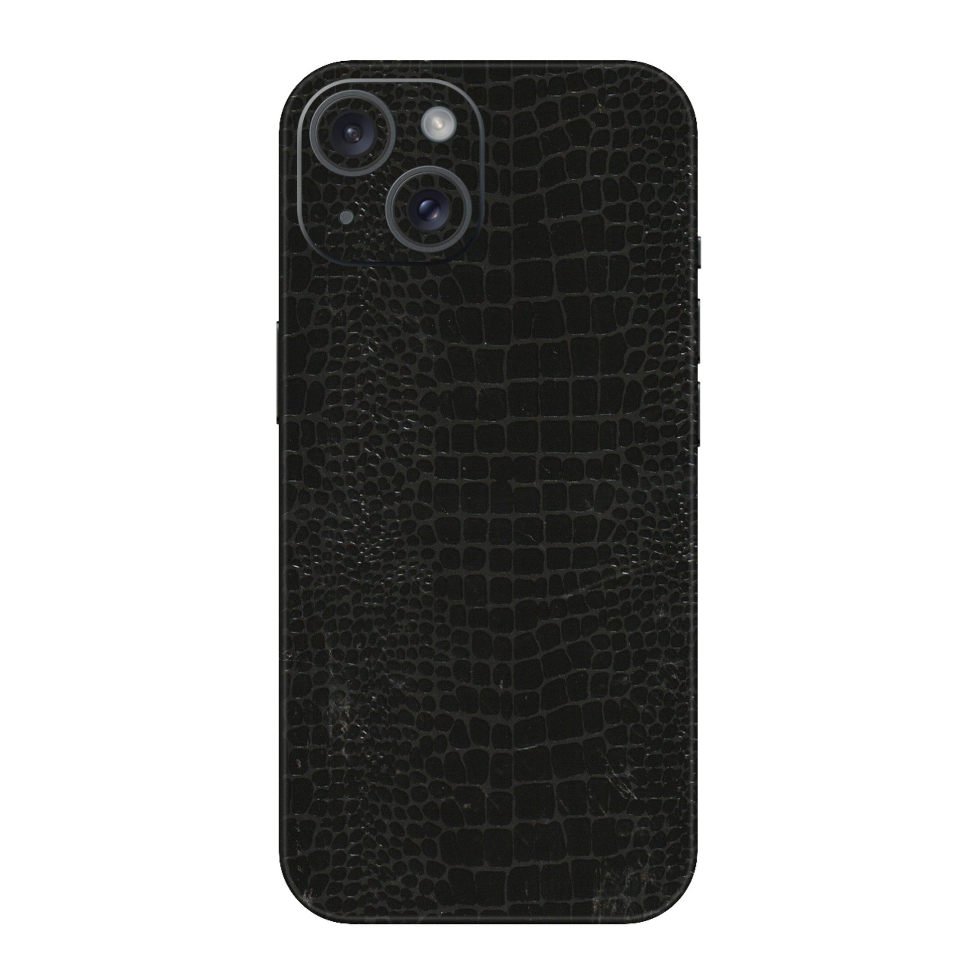 Apple iPhone Skins (All Models) - Snake Leather Black - 3D Embossed Finish (L-107) iPhone 15