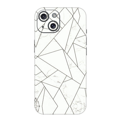 Apple iPhone Skins (All Models) - Luxury White Marble Effect - 3D Embossed Finish (L-168) iPhone 15