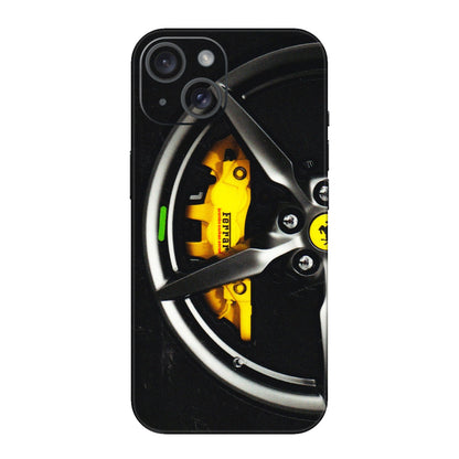Apple iPhone Skins (All Models) - Ferrari Wheel Alloy - 3D Embossed Finish (L-173) iPhone 15
