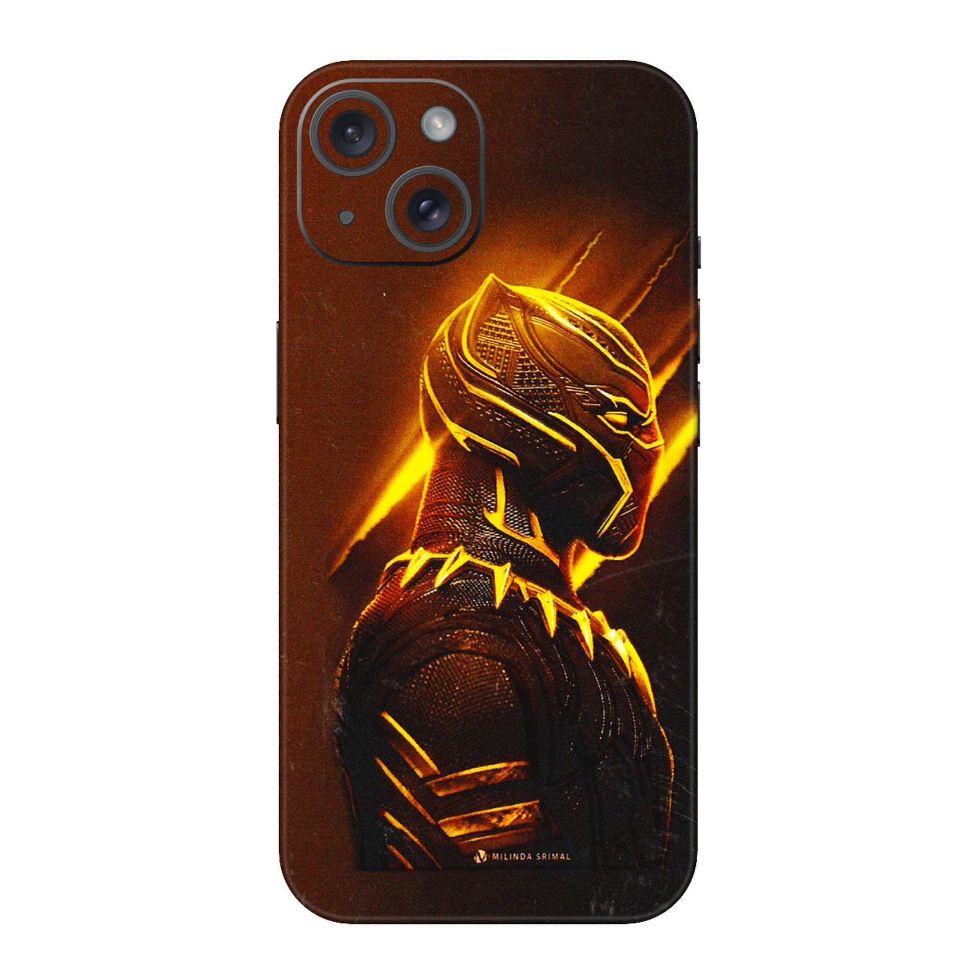 Apple iPhone Skins (All Models) - Gold Black Panther - 3D Embossed Finish (L-181) iPhone 15